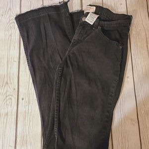 Misses Levis Signature Denim Black Jeans Bootcut Size 6 Long Boot Cut